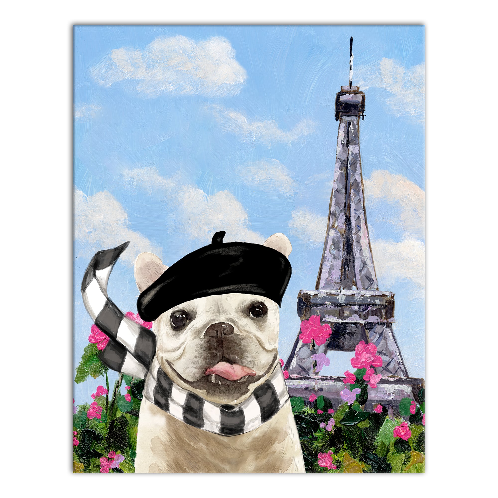 Frenchie in France 1 Canvas Wall Art